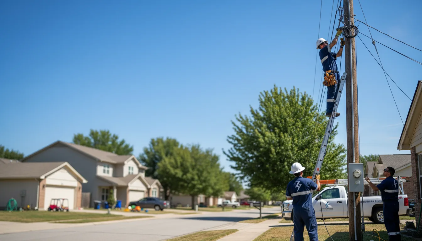 Residential electrician providing installation services in Binger, OK